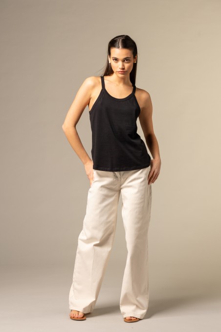 Majestic Filatures | Canotta in cotone scollo halter
