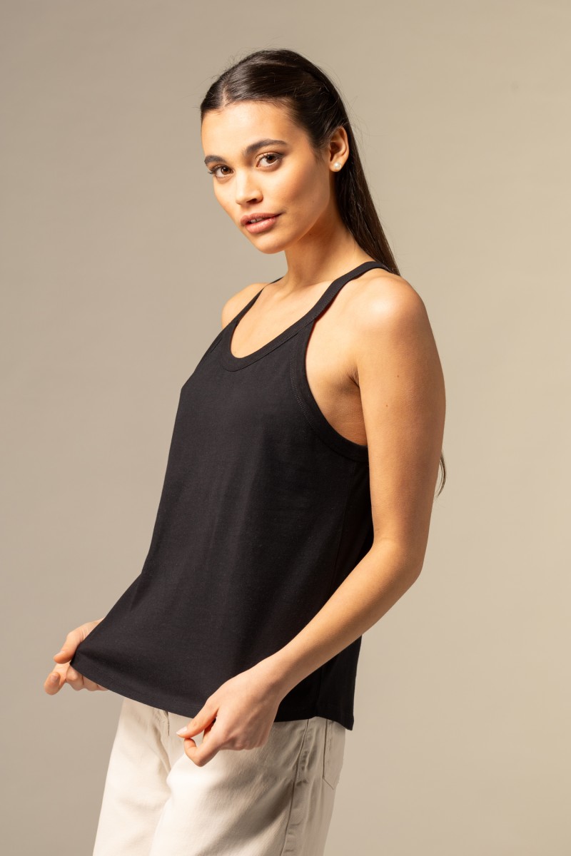 Majestic Filatures | Canotta in cotone scollo halter