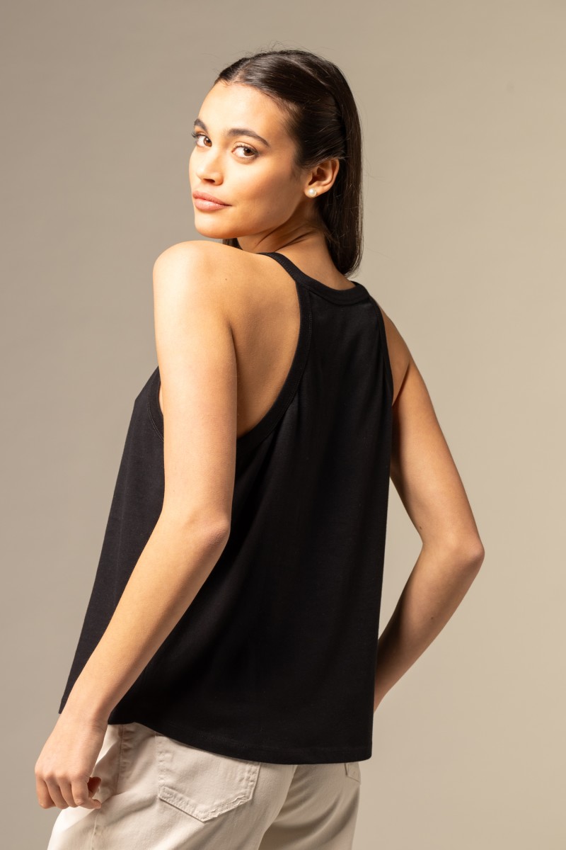 Majestic Filatures | Canotta in cotone scollo halter