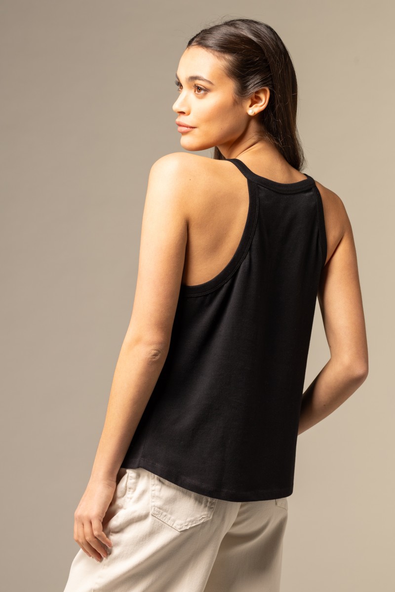 Majestic Filatures | Canotta in cotone scollo halter