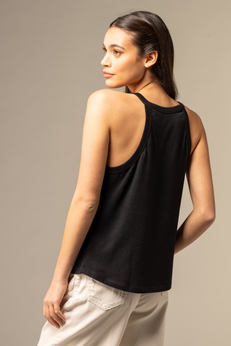 Majestic Filatures | Canotta in cotone scollo halter