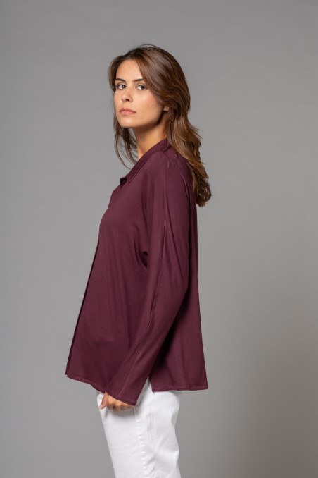 Majestic Filatures | Camicia in viscosa a maniche lunghe con doppio bottone