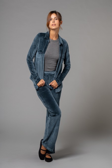 Majestic Filatures |Camicia con tasche applicate in velluto