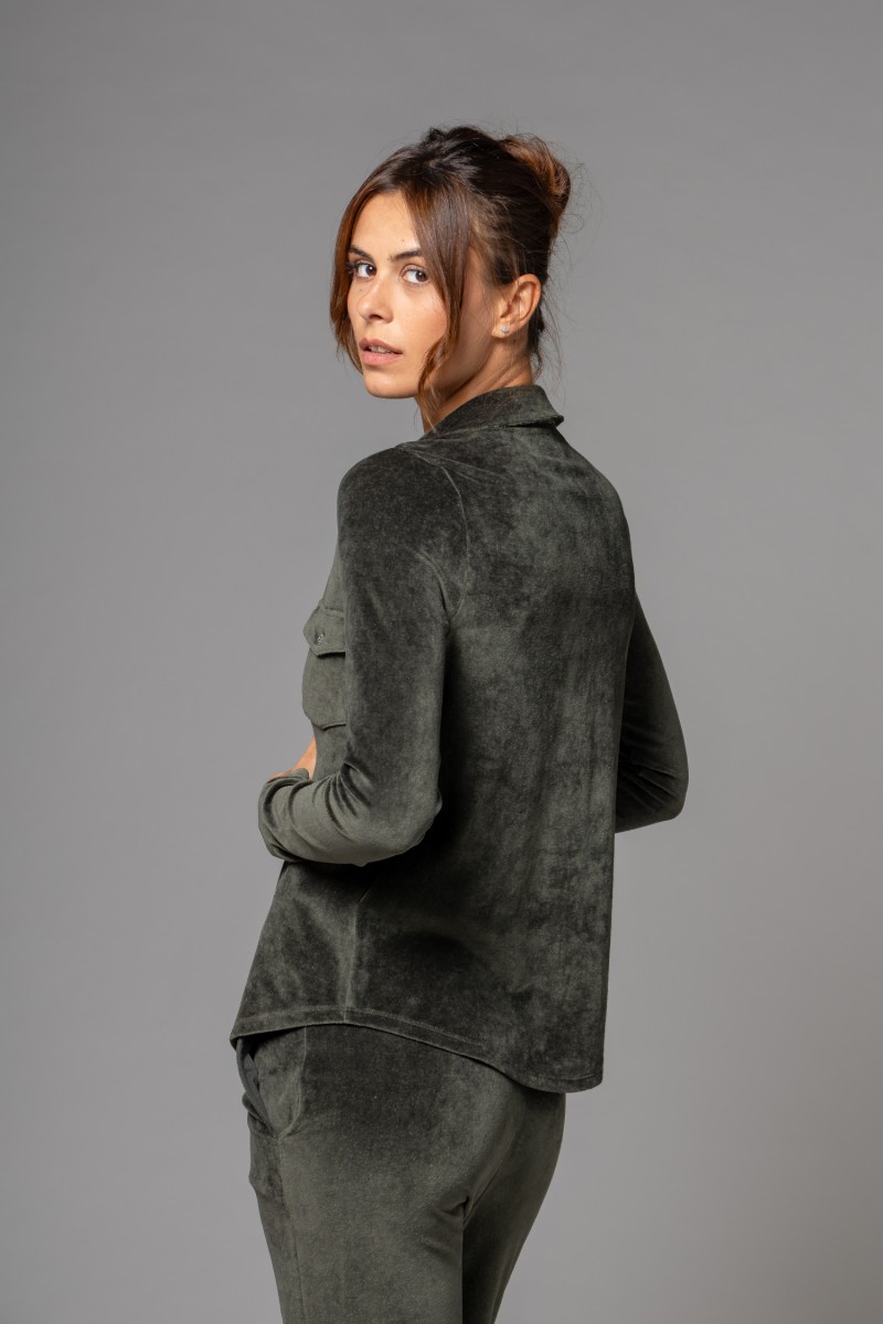 Majestic Filatures |Camicia con tasche applicate in velluto