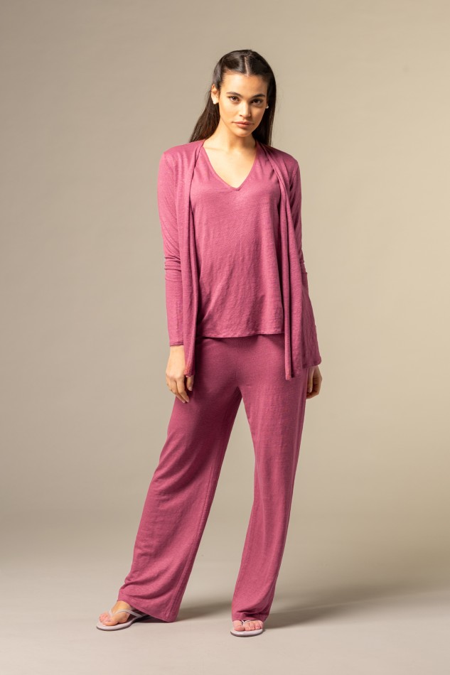 Majestic Filatures | Cardigan aperto in lino 2