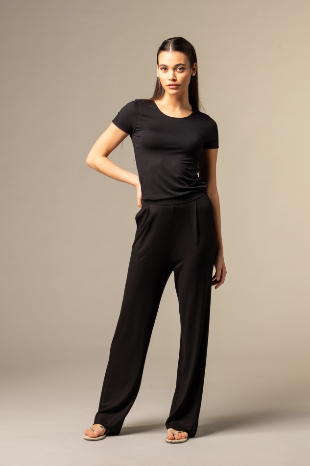 Majestic Filatures | Pantalone con fondo ampio e pinces 2