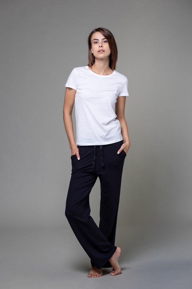 Majestic Filatures |Pantalone con coulisse in vita e tasche 2