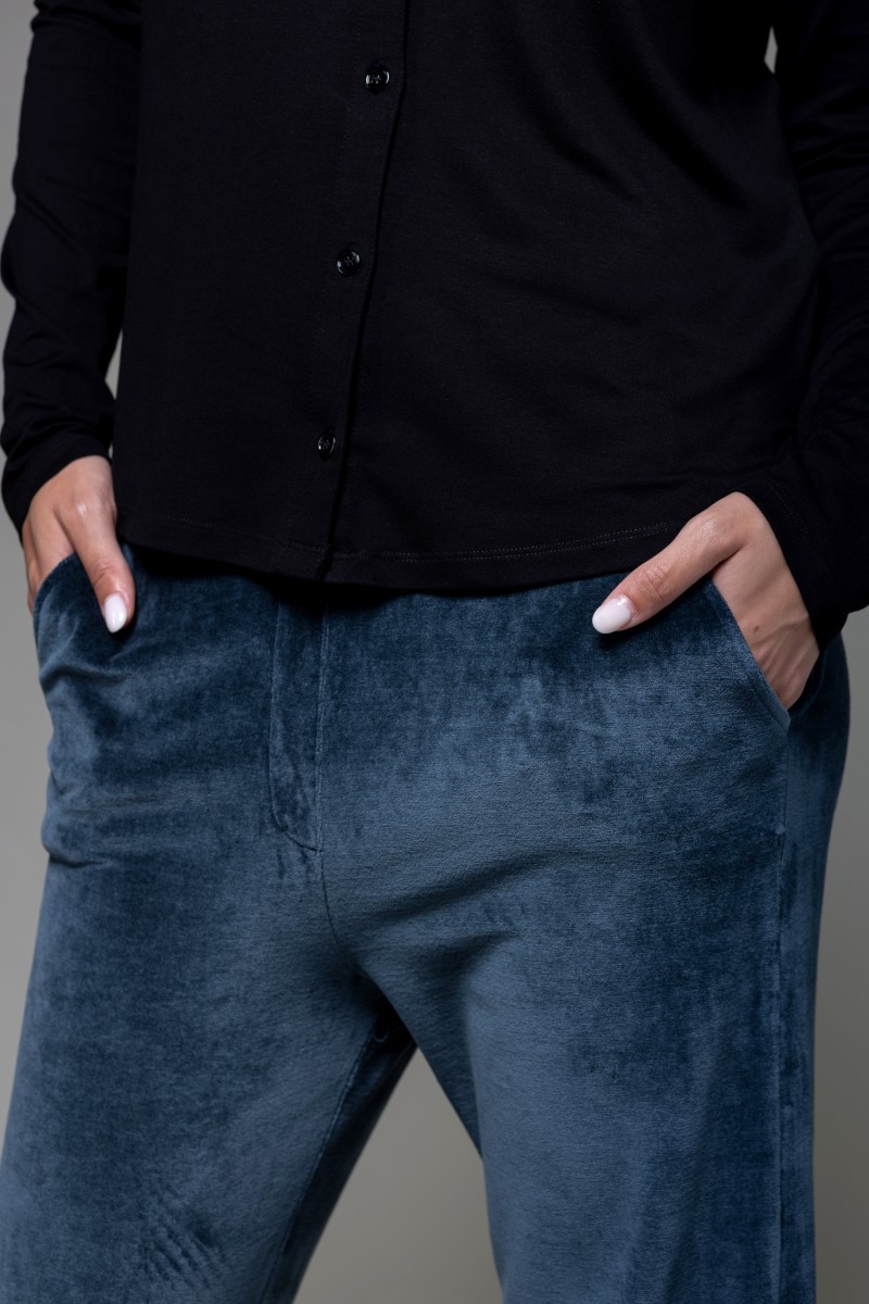 Majestic Filatures | Pantalone in velluto liscio