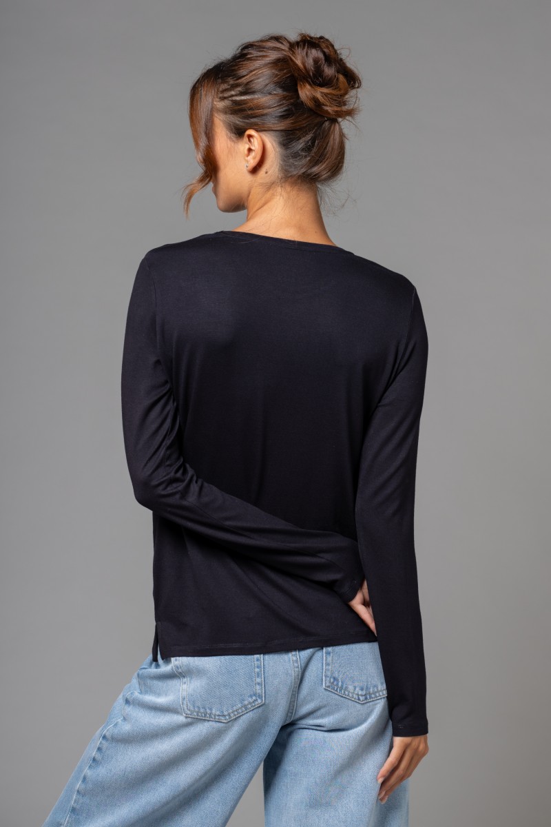 Majestic Filatures | T-shirt girocollo regular in viscosa
