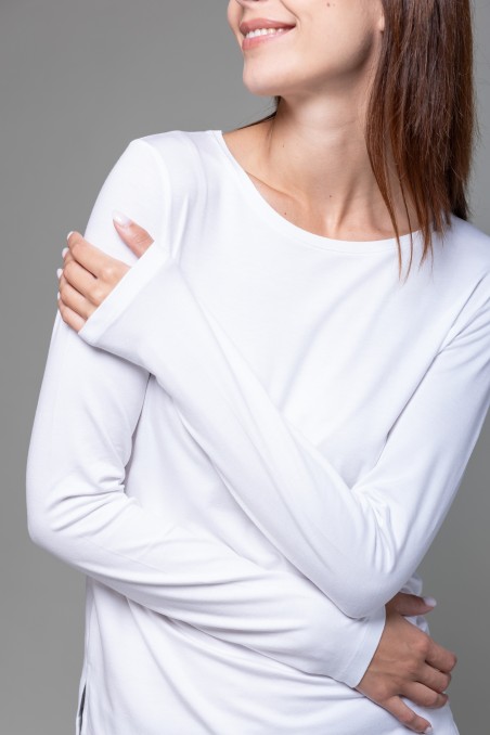 Majestic Filatures | T-shirt scollo barchetta regular in viscosa