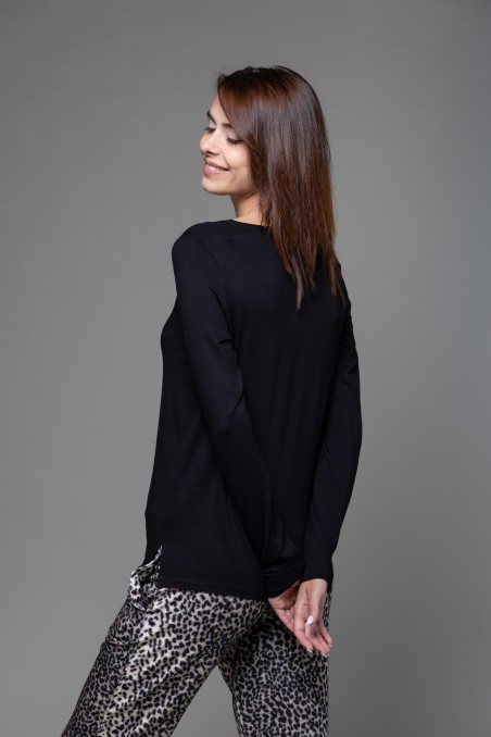Majestic Filatures | T-shirt scollo barchetta regular in viscosa