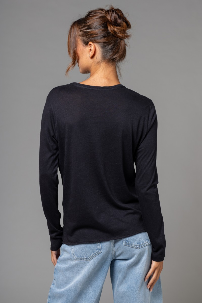 Majestic Filatures | T-shirt girocollo regular in cotone e cashmere