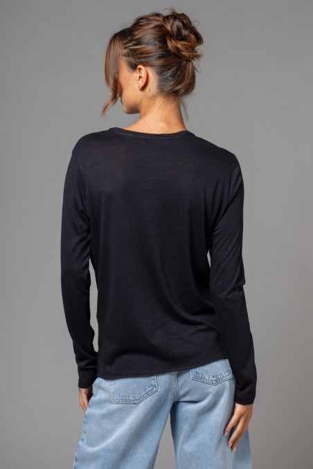 Majestic Filatures | T-shirt girocollo regular in cotone e cashmere