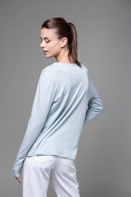 Majestic Filatures | T-shirt girocollo regular in cotone e cashmere