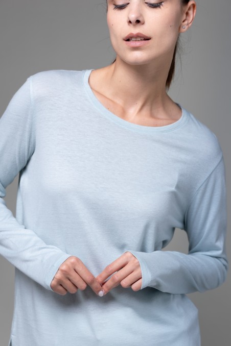 Majestic Filatures | T-shirt girocollo regular in cotone e cashmere