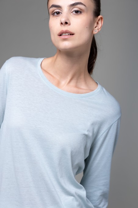 Majestic Filatures | T-shirt girocollo regular in cotone e cashmere