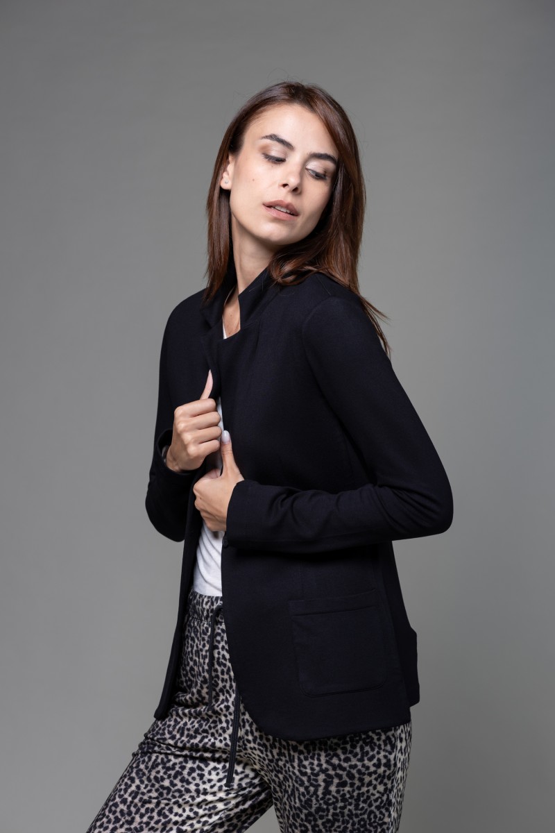 Majestic Filatures | Giacca felpata con bottone singolo