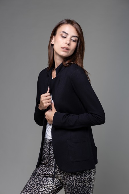 Majestic Filatures | Giacca felpata con bottone singolo