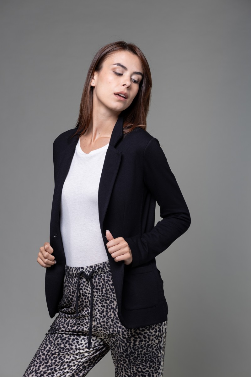 Majestic Filatures | Giacca felpata con bottone singolo