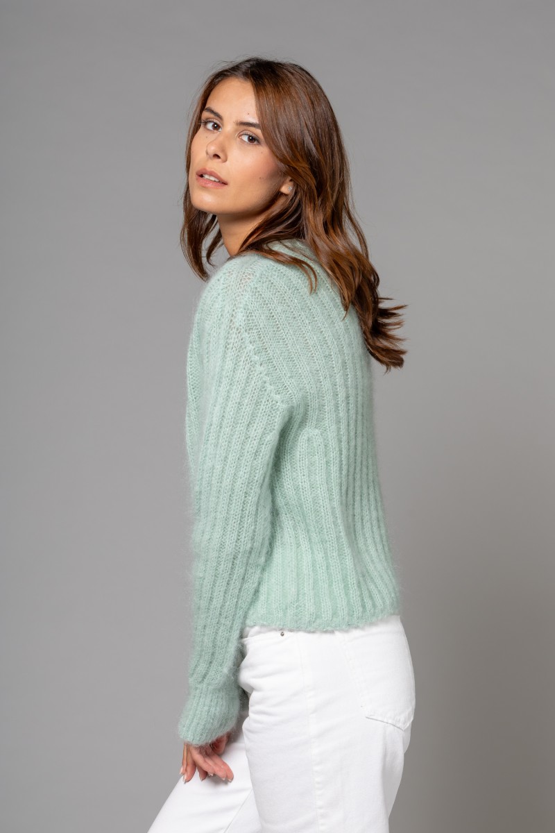 Majestic Filatures |Maglia girocollo in mohair e lana merinos