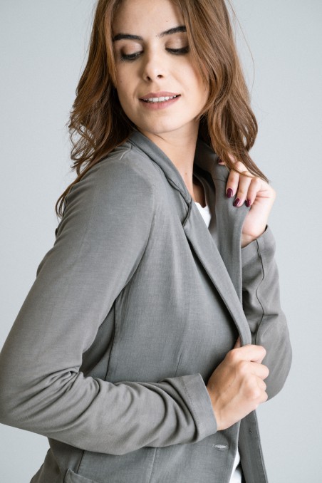 Majestic Filatures | Giacca felpata con bottone singolo