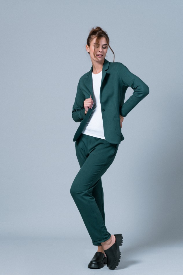 Majestic Filatures | Giacca felpata con bottone singolo