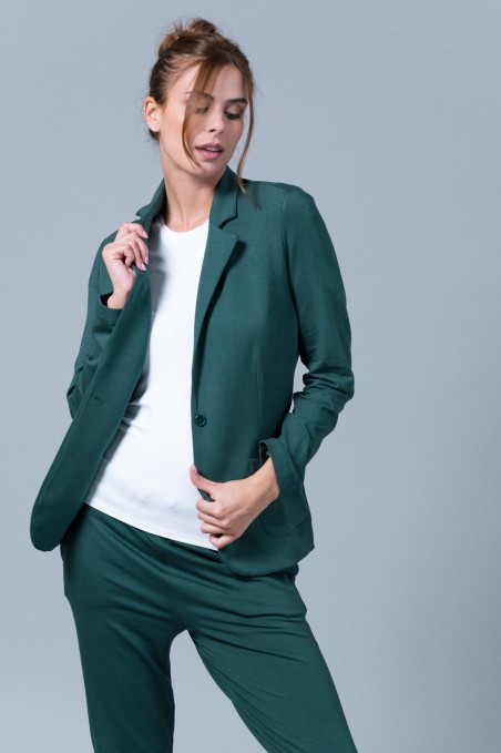 Majestic Filatures | Giacca felpata con bottone singolo