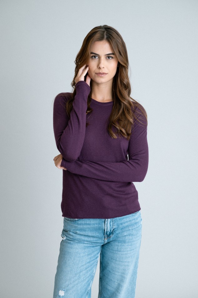 Majestic Filatures | T-shirt girocollo in 100% cashmere