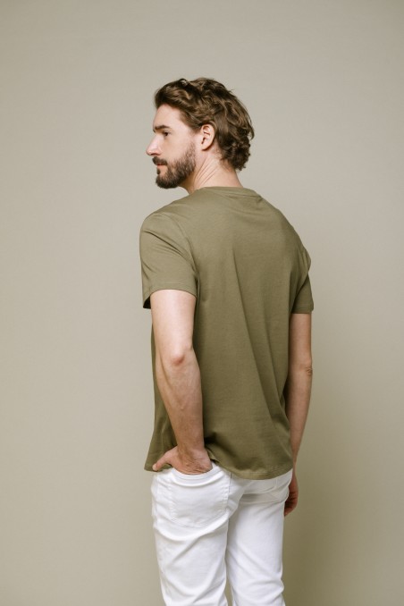 Majestic Filatures | T-shirt scollo a V e maniche corte in Cotone Silk Touch