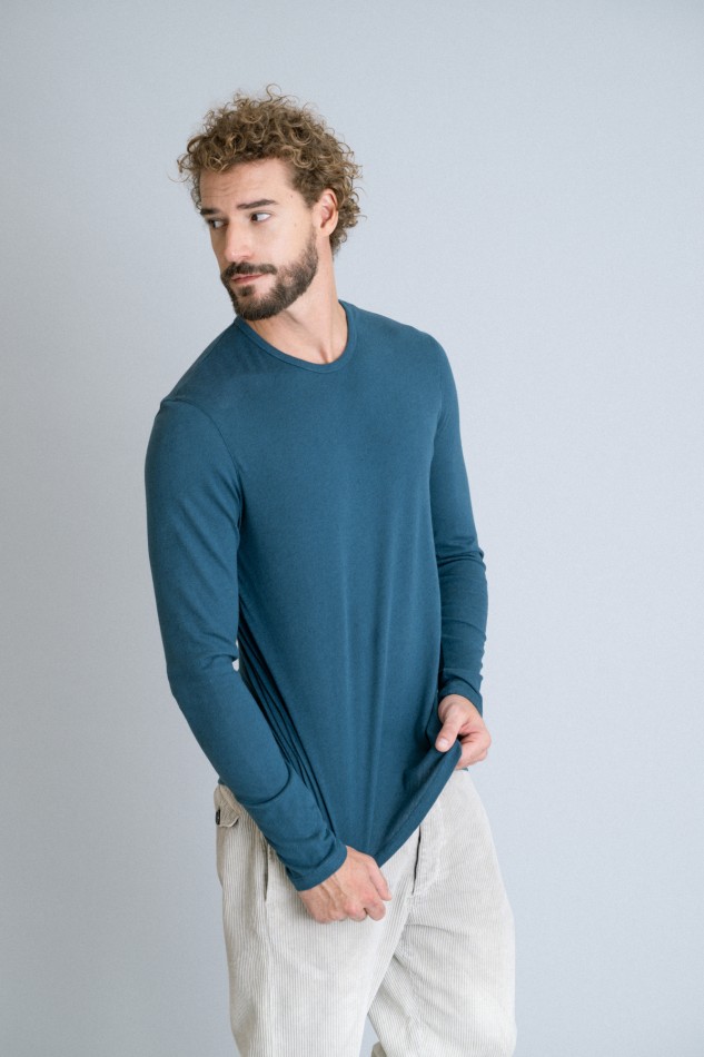 Majestic Filatures | T-shirt girocollo in cotone e cashmere 2
