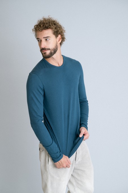 Majestic Filatures | T-shirt girocollo in cotone e cashmere