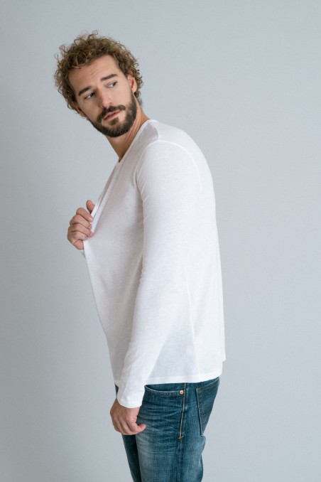 Majestic Filatures | T-shirt girocollo in cotone e cashmere