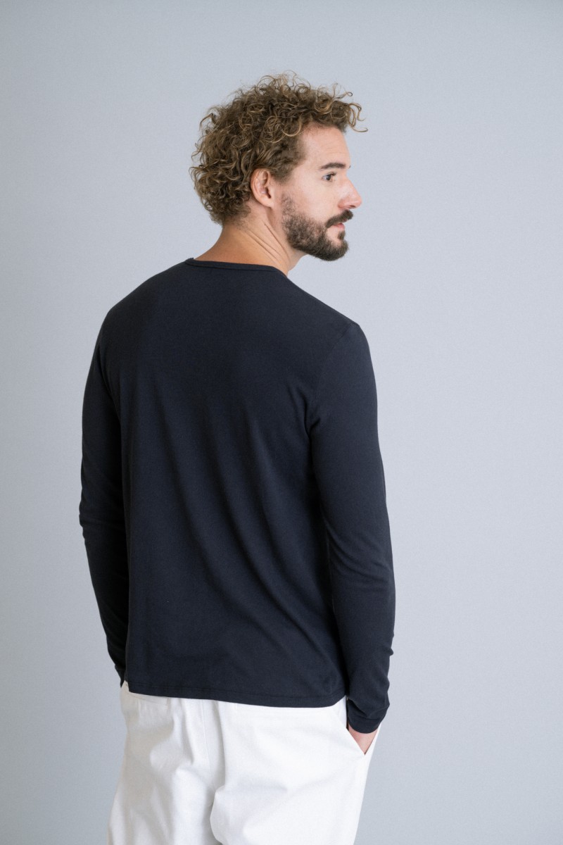 Majestic Filatures | T-shirt scollo a V in cotone e cashmere