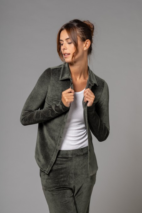 Majestic Filatures |Camicia con tasche applicate in velluto