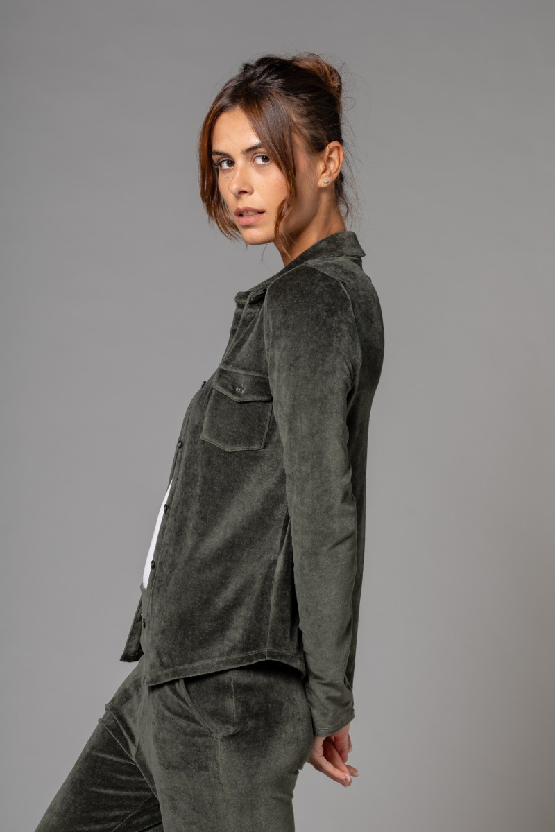 Majestic Filatures |Camicia con tasche applicate in velluto