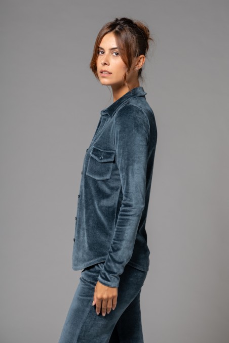 Majestic Filatures |Camicia con tasche applicate in velluto