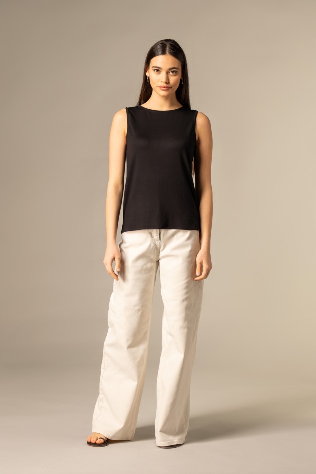 Majestic Filatures | Canotta con scollo a barchetta in viscosa 2