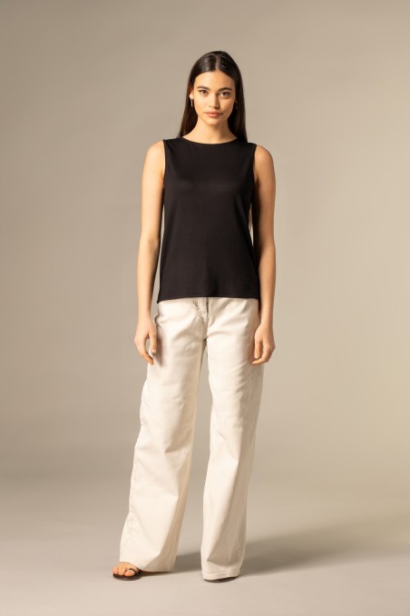 Majestic Filatures | Canotta con scollo a barchetta in viscosa