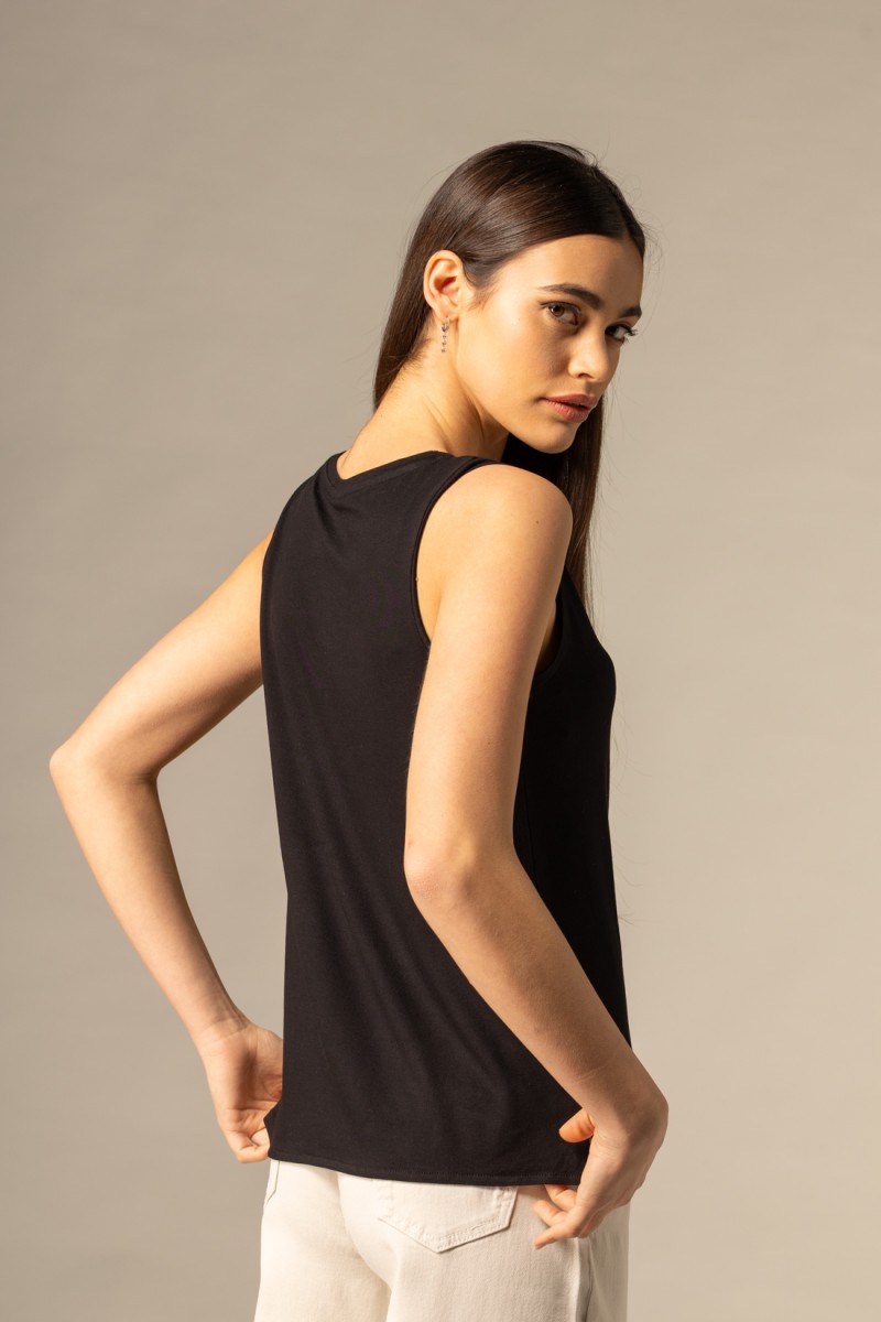 Majestic Filatures | Canotta con scollo a barchetta in viscosa