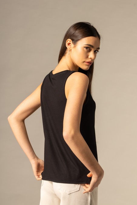 Majestic Filatures | Canotta con scollo a barchetta in viscosa