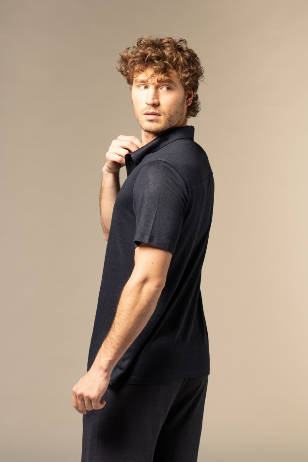 Majestic Filatures | Polo in lino a manica corta