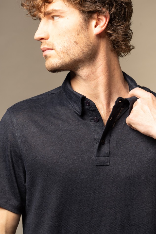 Majestic Filatures | Polo in lino a manica corta 2