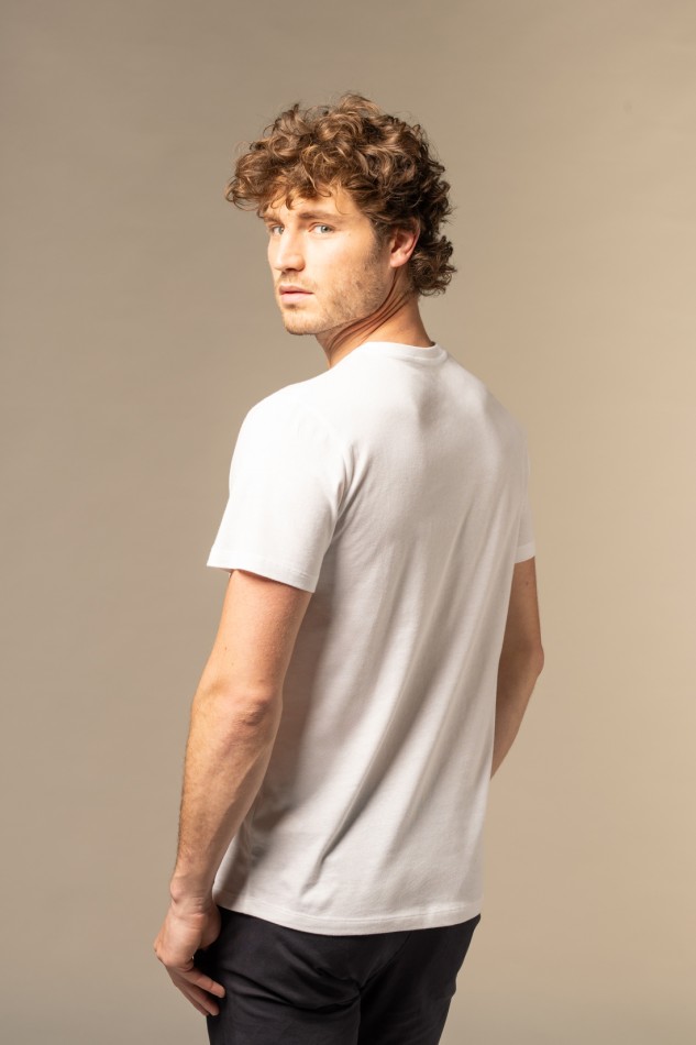 T-Shirt scollo a v in cotone Deluxe 2