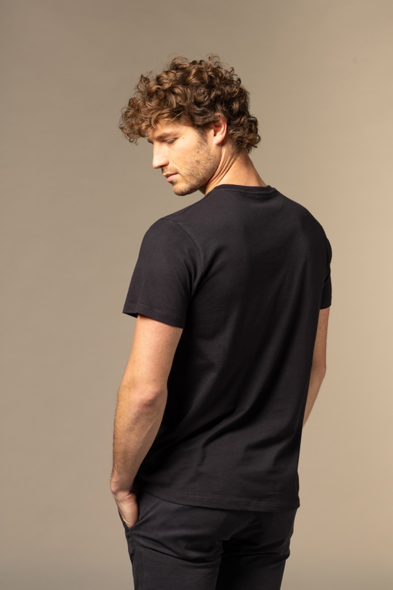 T-Shirt scollo a v in cotone Deluxe