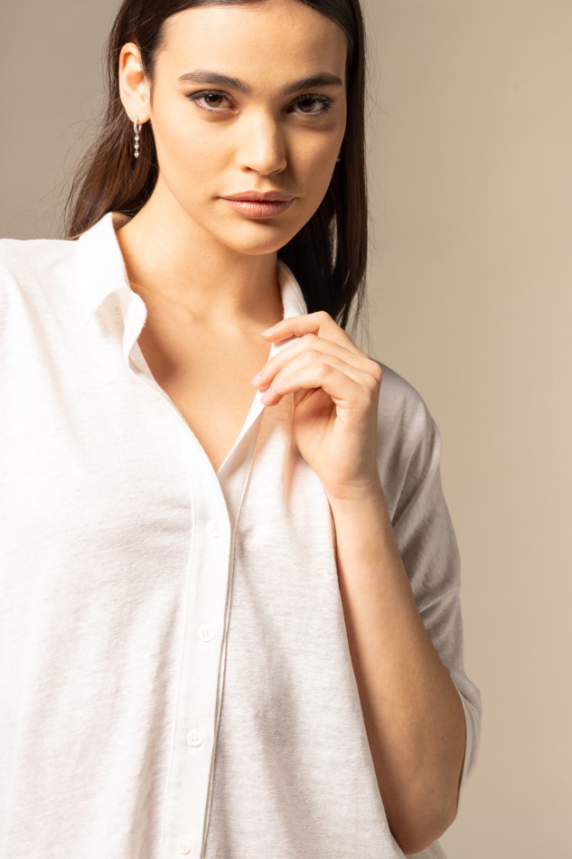 Majestic Filatures | Camicia in lino over 2