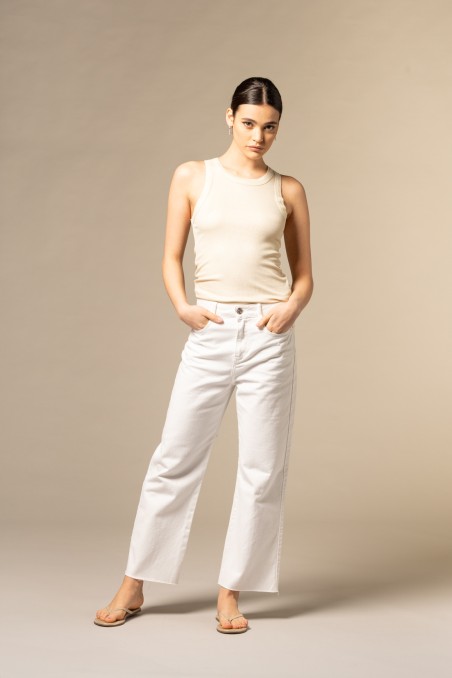 Majestic Filatures | Canotta in viscosa Lurex a costina