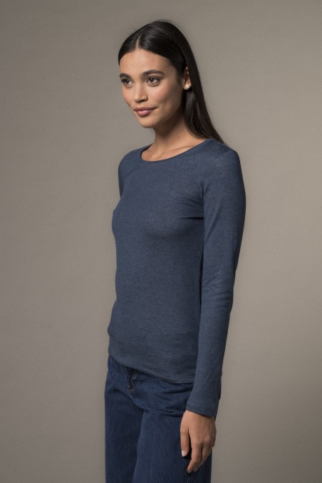 Majestic Filatures | T-shirt girocollo doppio colore slim