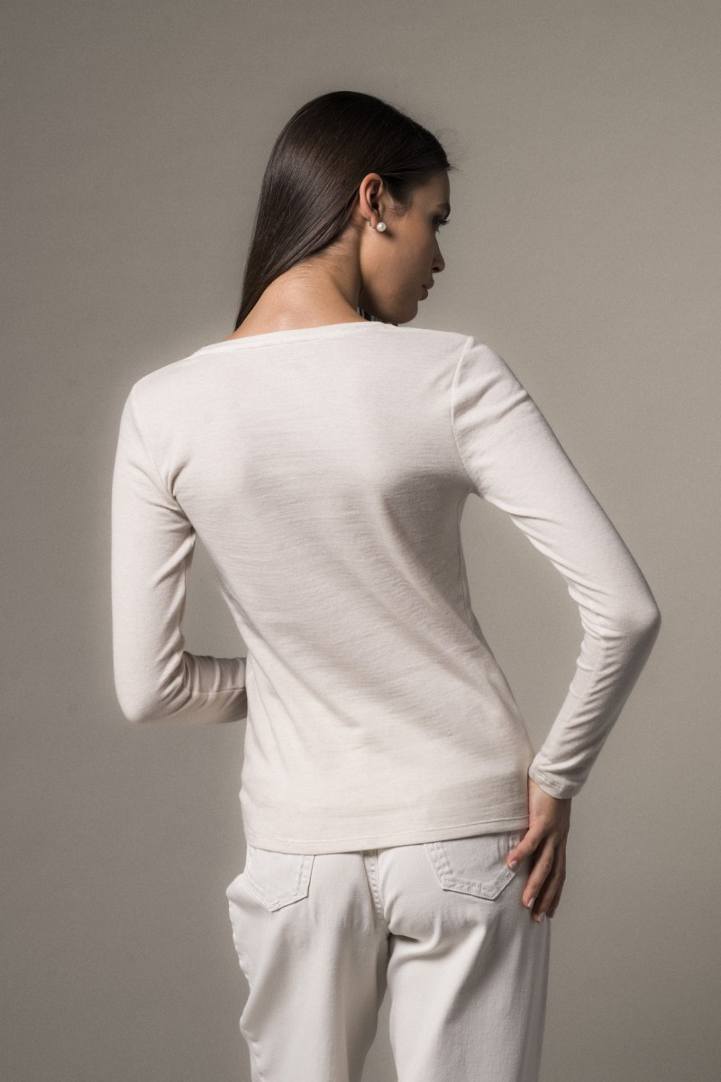 Majestic Filatures | T-shirt girocollo doppio colore slim