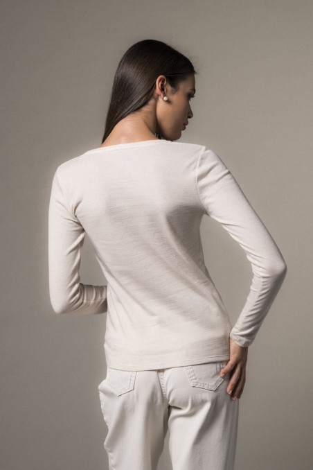 Majestic Filatures | T-shirt girocollo doppio colore slim