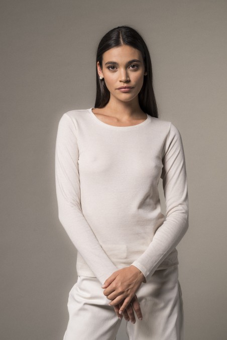 Majestic Filatures | T-shirt girocollo doppio colore slim